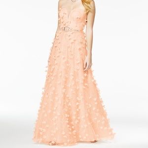 Prom dress strapless peach color